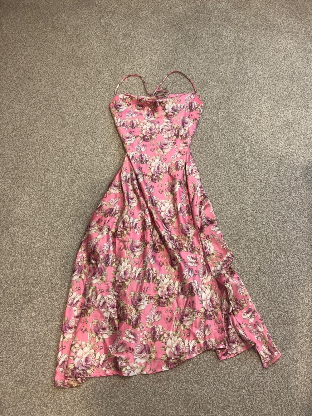 ASTR The Label Gaia Midi Dress in pink floral